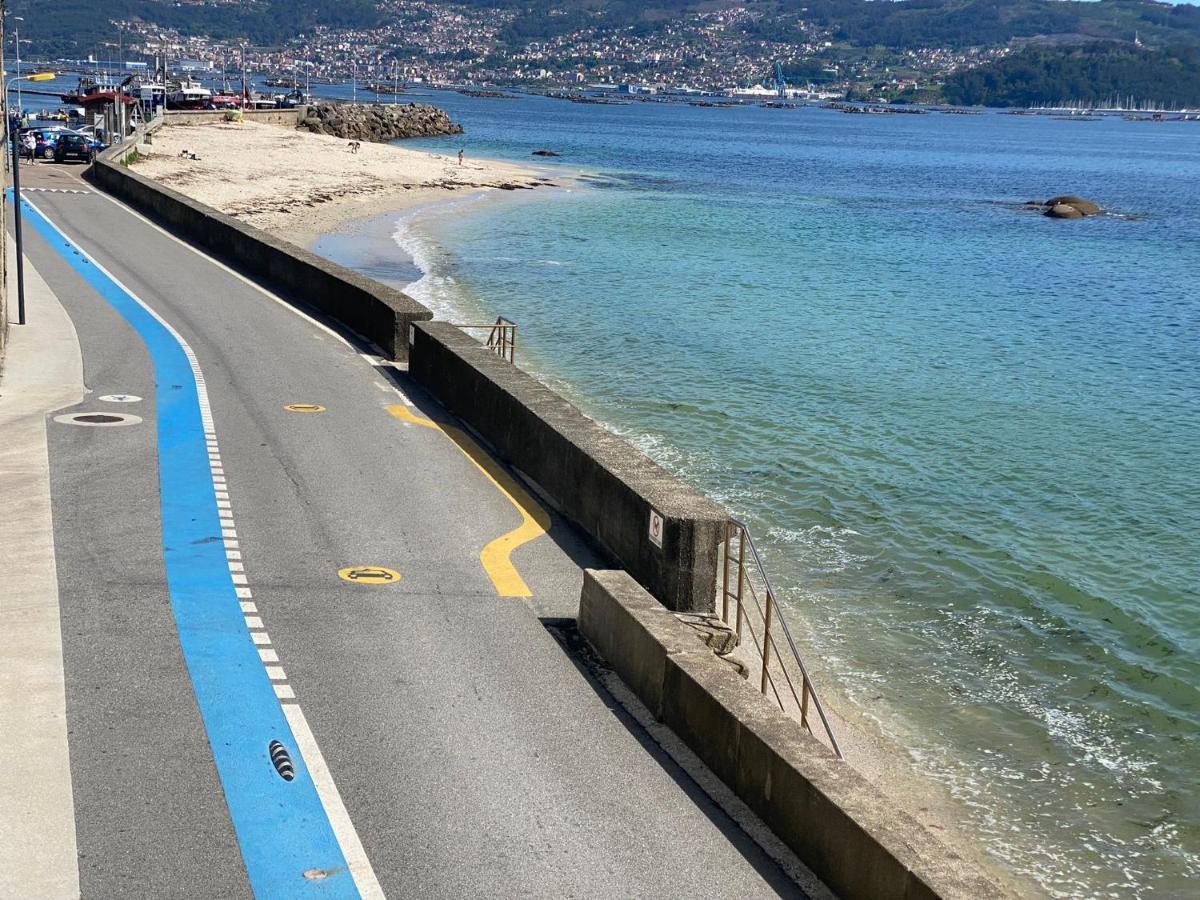 Mirador Do Mar, Encima De La Playa Apartman Moaña Kültér fotó